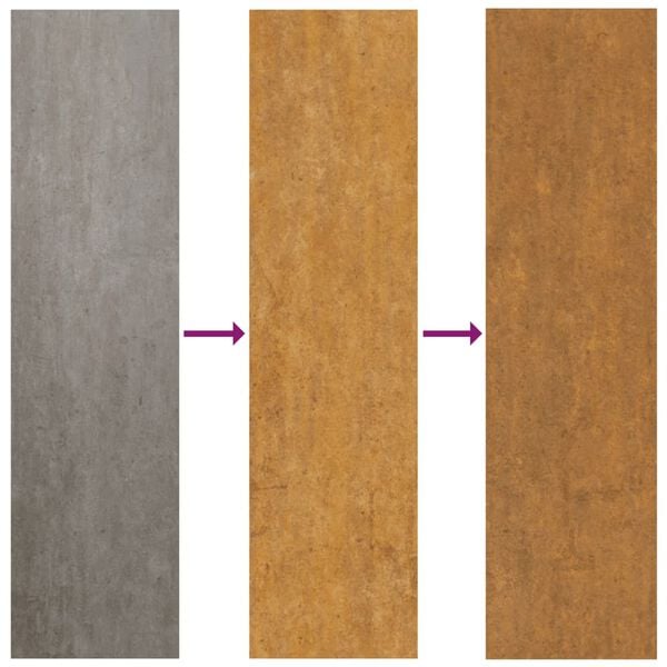 vidaXL Puutarhaseinäkoristeet 3kpl 105x55 cm corten teräs aurinkokuvio