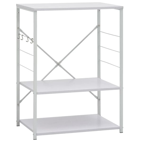 vidaXL Mikroaaltouunikaappi valkoinen 60x39,6x79,5 cm tekninen puu
