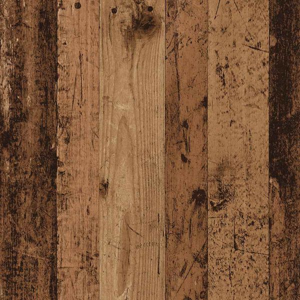vidaXL Seinähylly laatikoilla vanha puu 60x28x15 cm tekninen puu