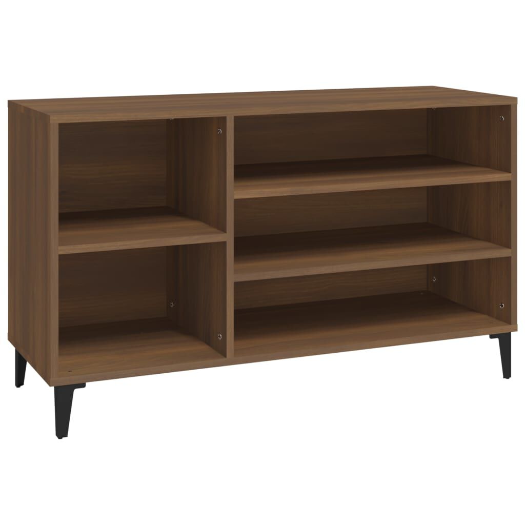 vidaXL Kenkäkaappi ruskea tammi 102x36x60 cm tekninen puu