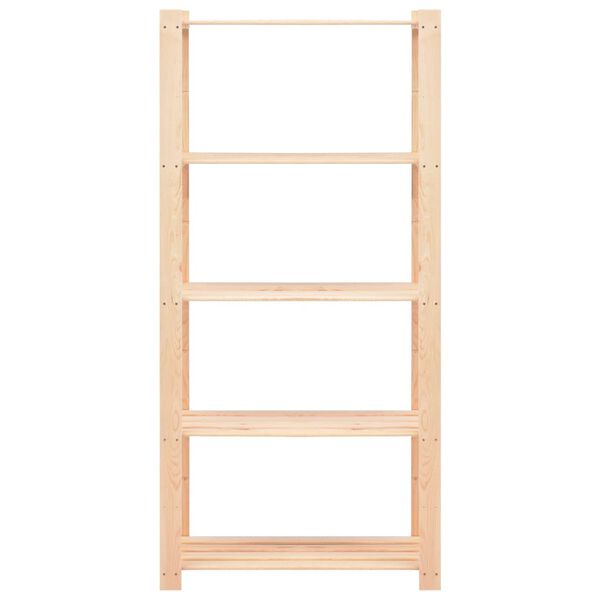 vidaXL 5-kerroksiset varastohyllyt 10 kpl 80x38x170 cm täysmänty 250kg