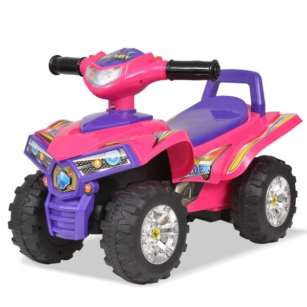 vidaXL Lasten ajettava mönkijä äänillä ja valoilla pinkki ja violetti