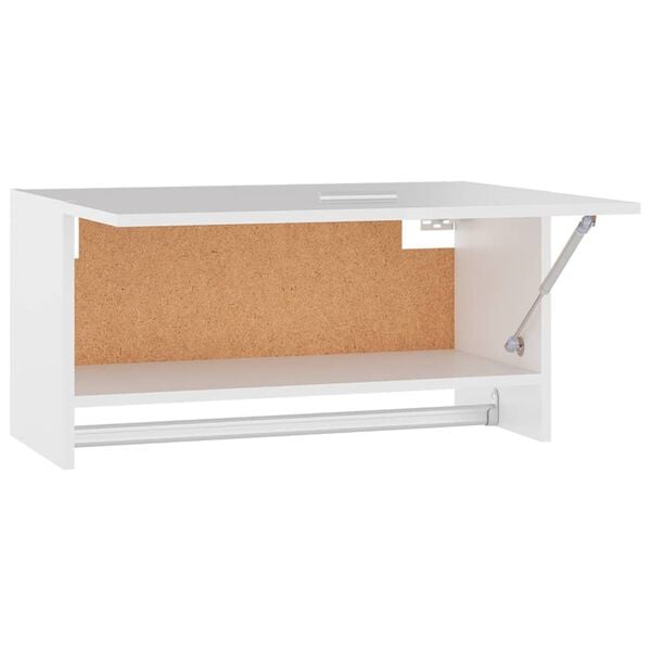 vidaXL Vaatekaappi valkoinen 70x32,5x35 cm tekninen puu
