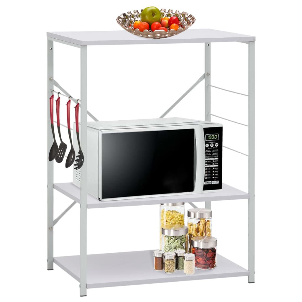 vidaXL Mikroaaltouunikaappi valkoinen 60x39,6x79,5 cm tekninen puu