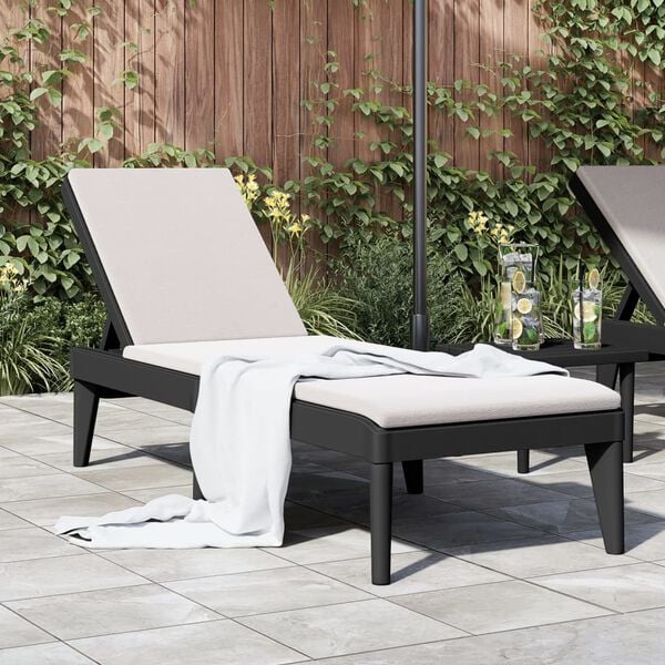 vidaXL Aurinkotuoli antrasiitti 186x60x29 cm PP