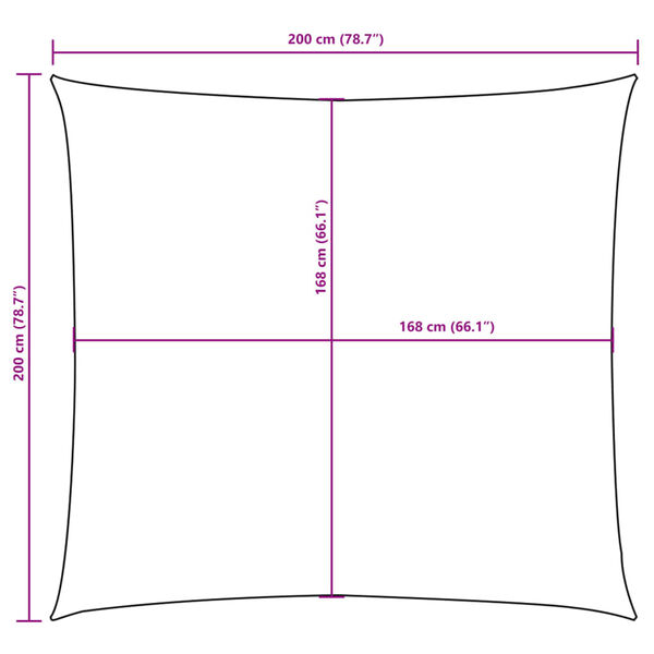 vidaXL Aurinkovarjopurje Oxford-kangas neliö 2x2 m terrakotta