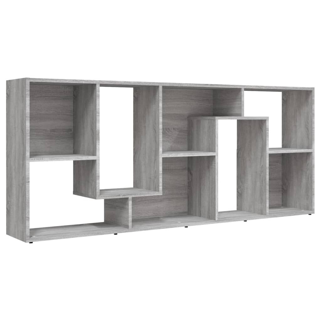 vidaXL Kirjahylly harmaa Sonoma 67x24x161 cm tekninen puu