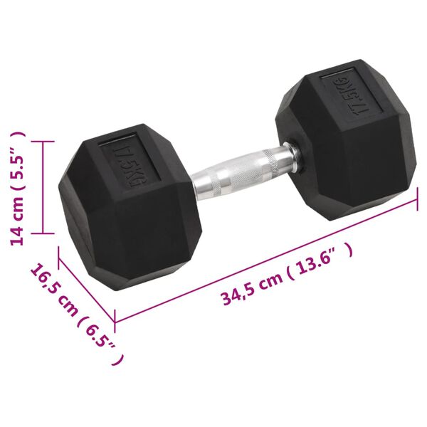 vidaXL Käsipaino 17,5 kg valurauta