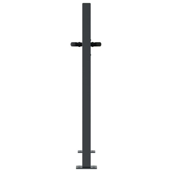 vidaXL Puutarhaportti antrasiitti 105x105 cm teräs ruohokuvio