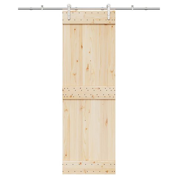 vidaXL Liukuoven asennustarvikkeet 183 cm ruostumaton teräs hopea