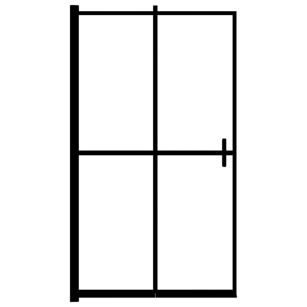 vidaXL Taittuva suihkuseinä ESG 80x140 cm musta
