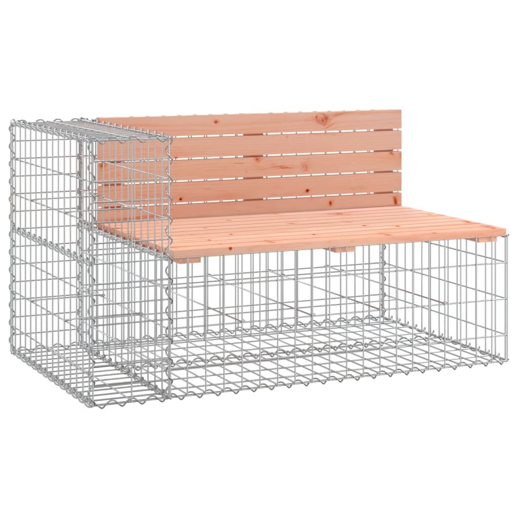 vidaXL Puutarhapenkki kivikori tyyli 244x71x65,5 cm täysi douglaskuusi