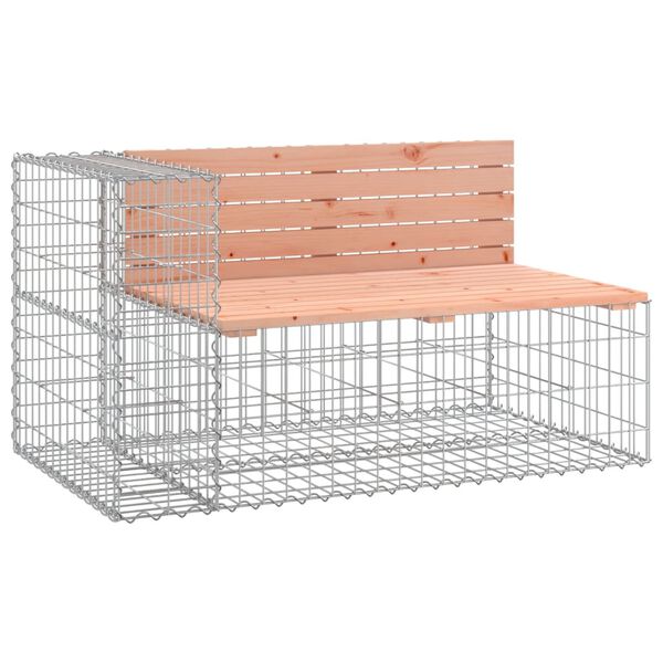 vidaXL Puutarhapenkki kivikori tyyli 244x71x65,5 cm täysi douglaskuusi