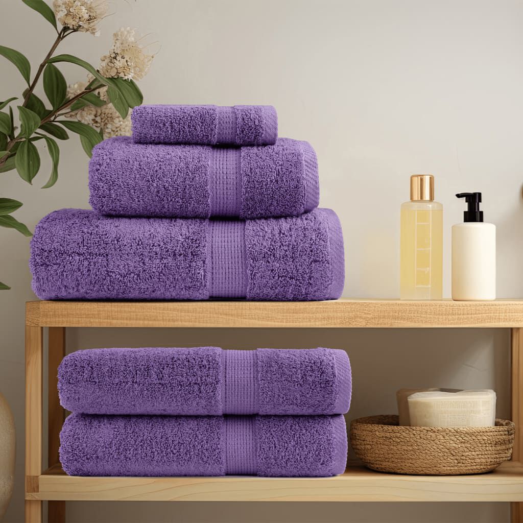 vidaXL Premium Pyyhkeet 12-osaa SOLUND violetti 600 gsm