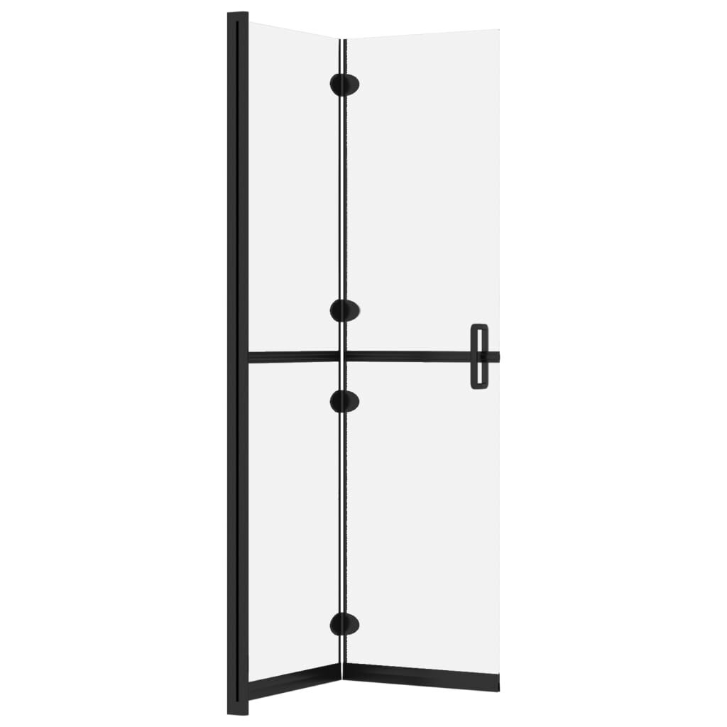 vidaXL Walk-in suihkuseinä kokoontaittuva ESG-huurrelasi 80x190 cm